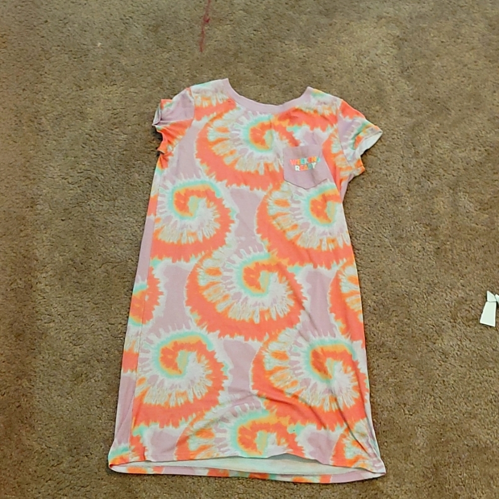 Colorful spiral cat and Jack size 10-12 nightgown